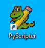 デスクトップ上にPyScripterのアイコンを作成する