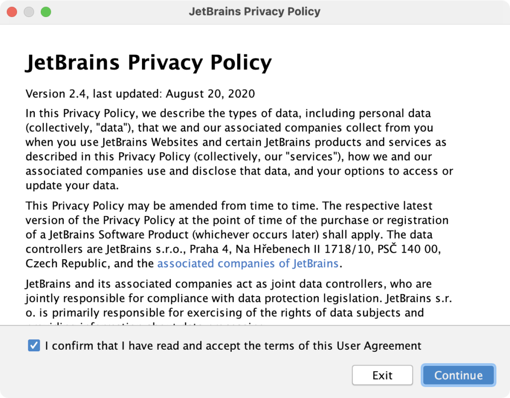 JetBrains Privacy Policy