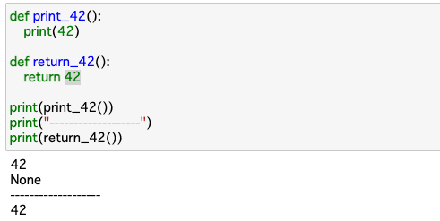 print()とreturn
