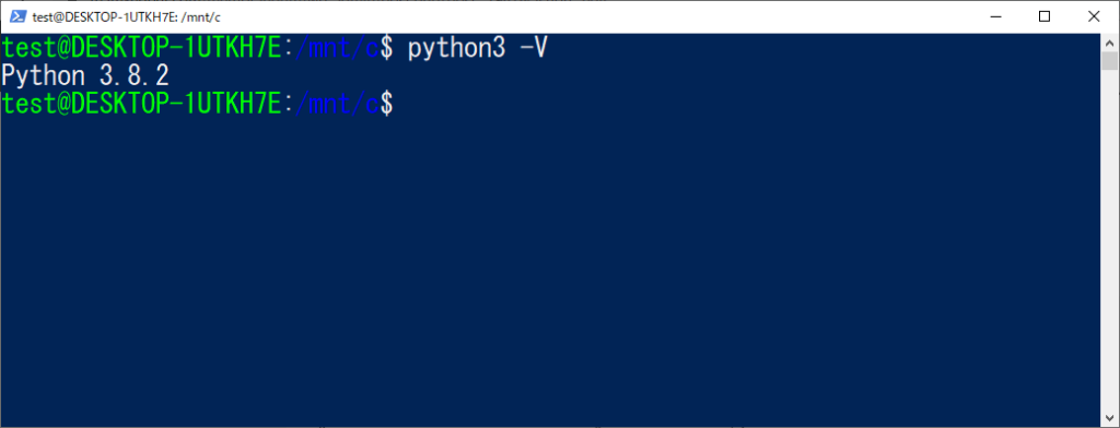 python3 -V