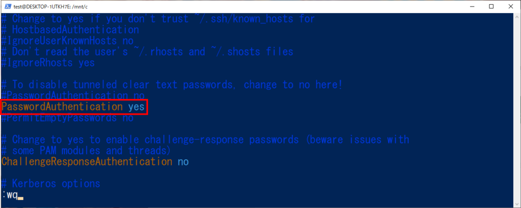 /etc/ssh/sshd_config
パスワード認証
PasswordAuthentication yes