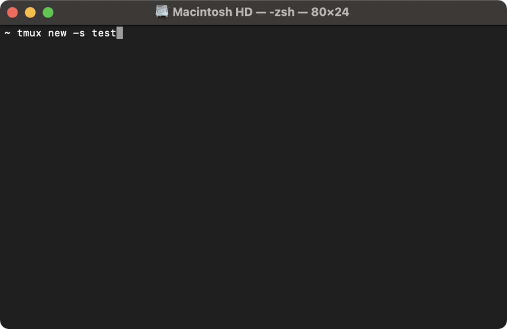 tmux セッションに名前をつけて作成