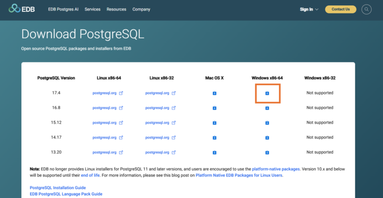 【PostgreSQL17.4】Win11にインストールしてサンプルデータベースも入れてみた